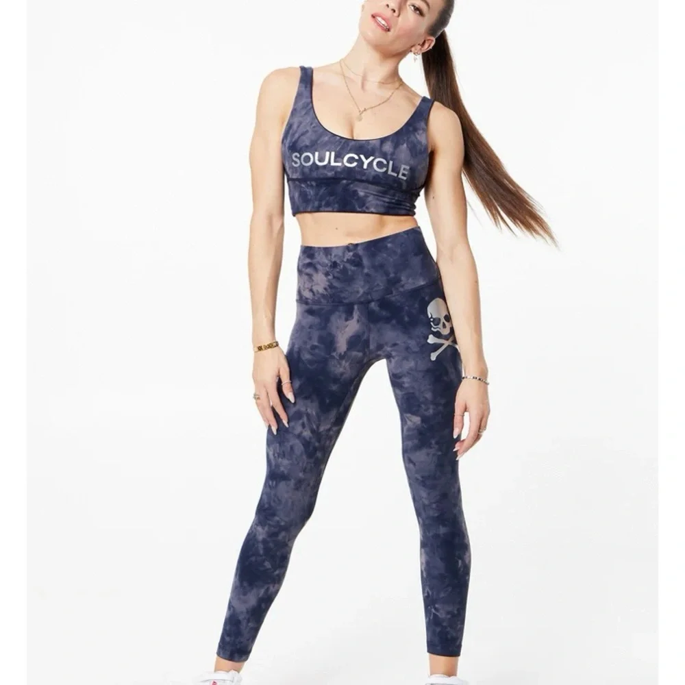 Lululemon x SoulCycle Align Blue Diamond Dye Leggings Size 6 Collaboration